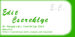 edit csereklye business card